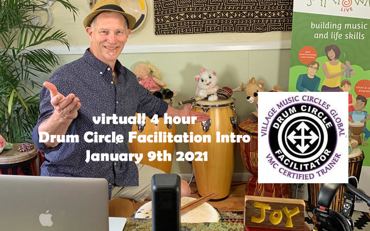 4 Hour Drum Circle Facilitator Introduction (virtual or in-person)