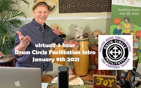 4 Hour Drum Circle Facilitator Introduction (virtual or in-person)